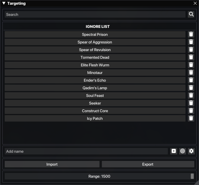 Targeting screenshot 1